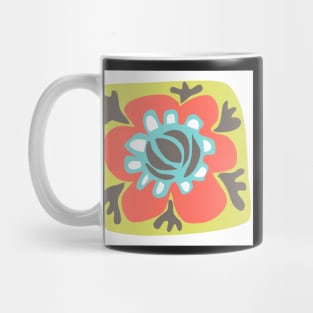 1960s Mod Retro Flower Mug